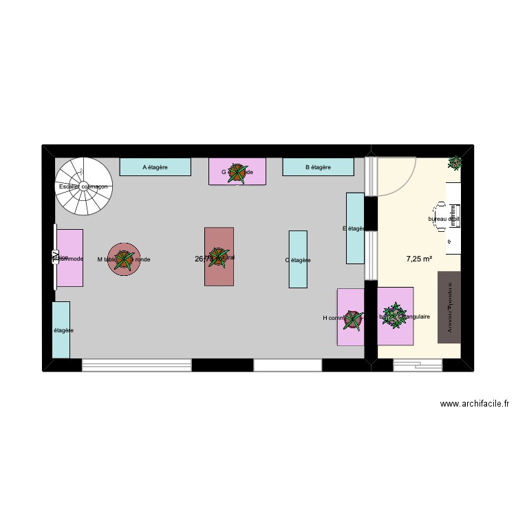 Ikea. Plan de 2 pièces et 34 m2