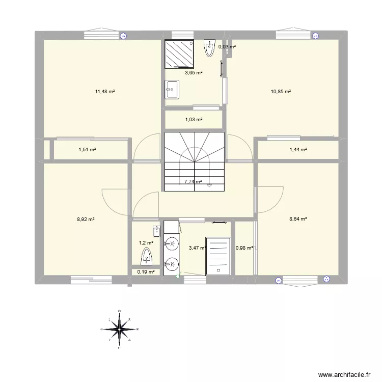 Maison Cormeilles-1er Etage-Cotations_V1. Plan de 