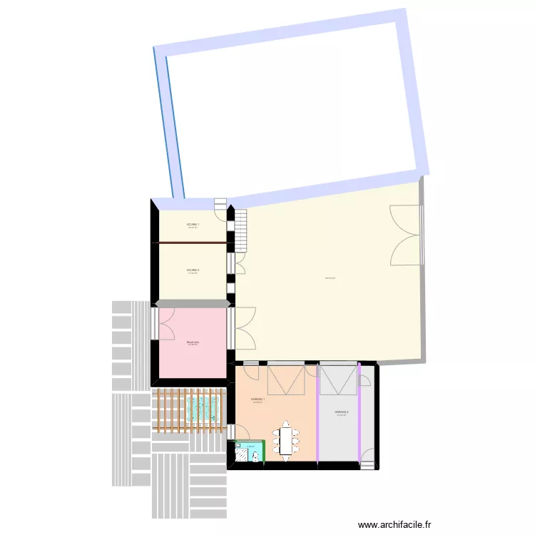VALENTIN GARAGES - ECURIES. Plan de 