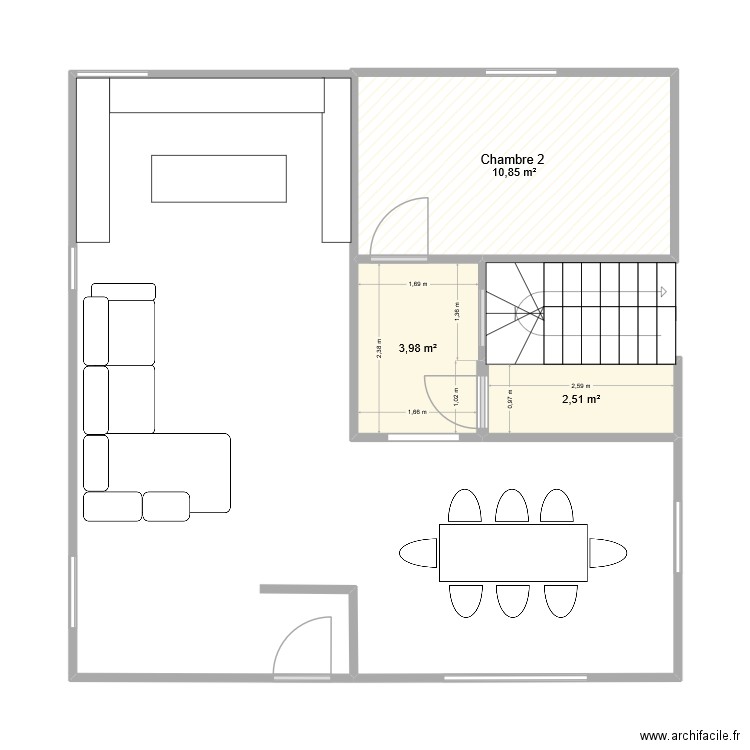 Notre maison. Plan de 3 pièces et 17 m2