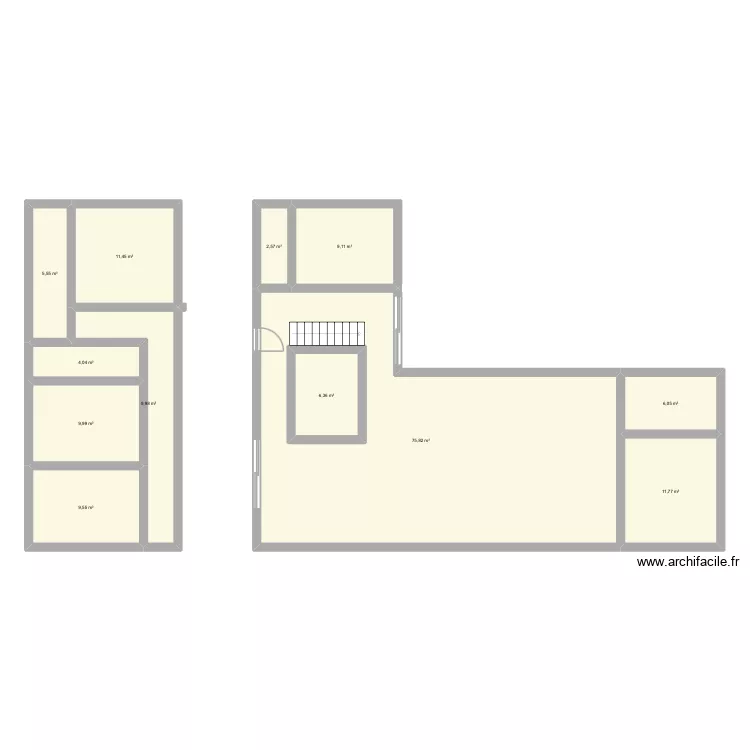 Plan 2 souche. Plan de 12 et 171 m² Plan 2 souche. Plan de 12 et 171 m²