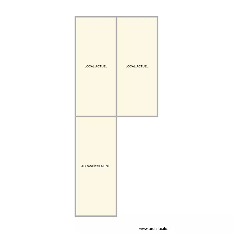 COUGNAUD. Plan de 3  et 42 m²