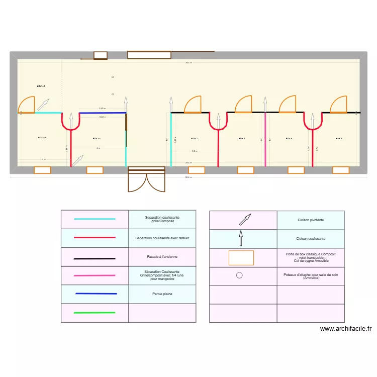 ecuries piedalet 1C. Plan de 1 et 203 m² ecuries piedalet 1C. Plan de 1 et 203 m²