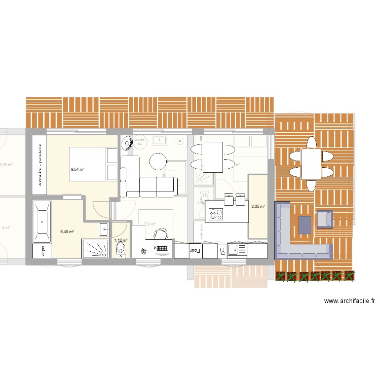 EYGLIERS - SANS EXTENSION 2. Plan de 11 pièces et 60 m2