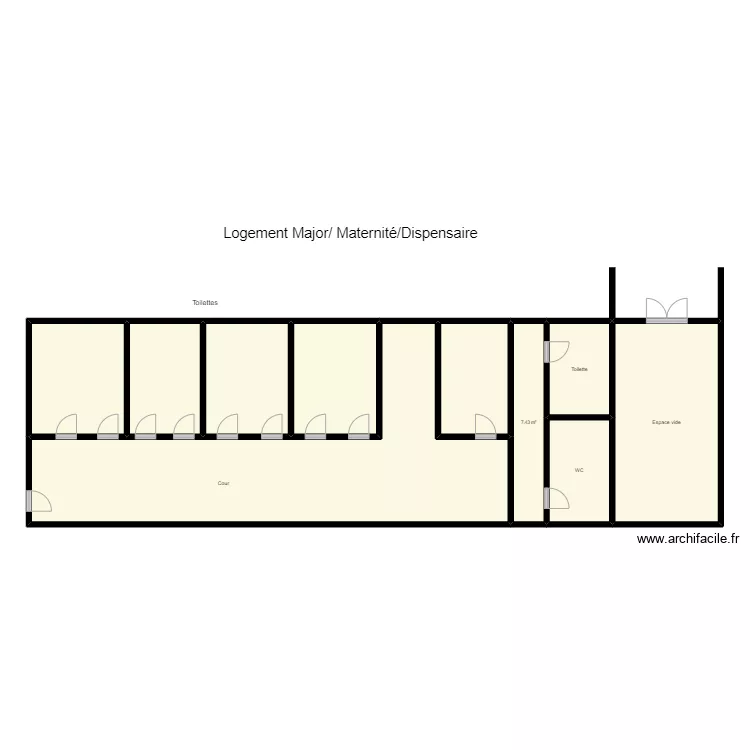 Vue en plan DJOADJE-ZOUME. Plan de 