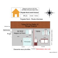 PC 5  Fa&ccedil;ade nord avant travaux liser&eacute; blanc avec toit
