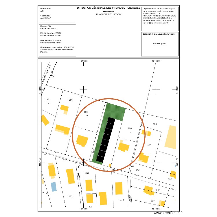 Ambronay Maison en bande. Plan de 0 pièce et 0 m2