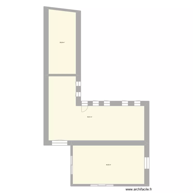 Projet agrandissement. Plan de 