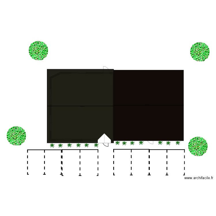 SIMULATION2. Plan de 2 pièces et 190 m2