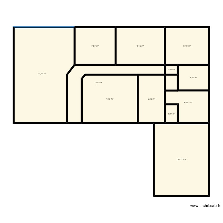 BERVAS AMIANTE. Plan de 12 pièces et 113 m2