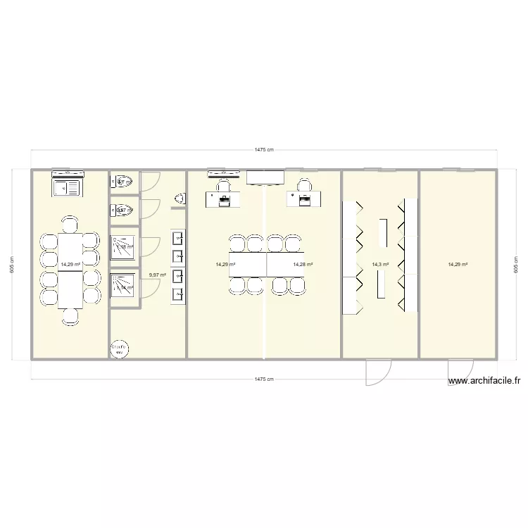 SADE CHANTIER VAULX EN VELIN. Plan de 