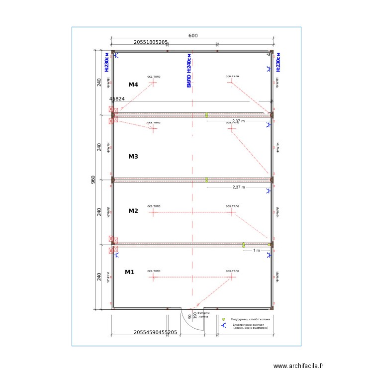 Bungalow Jardinage. Plan de 0 pièce et 0 m2
