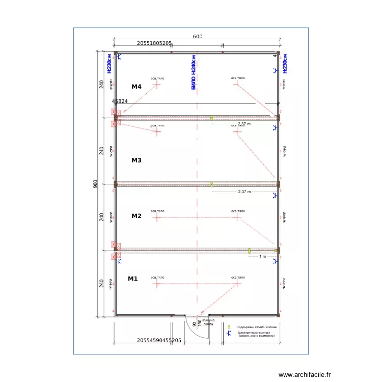 Bungalow Jardinage. Plan de 