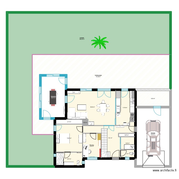 MARIE28. Plan de 33 pièces et 589 m2