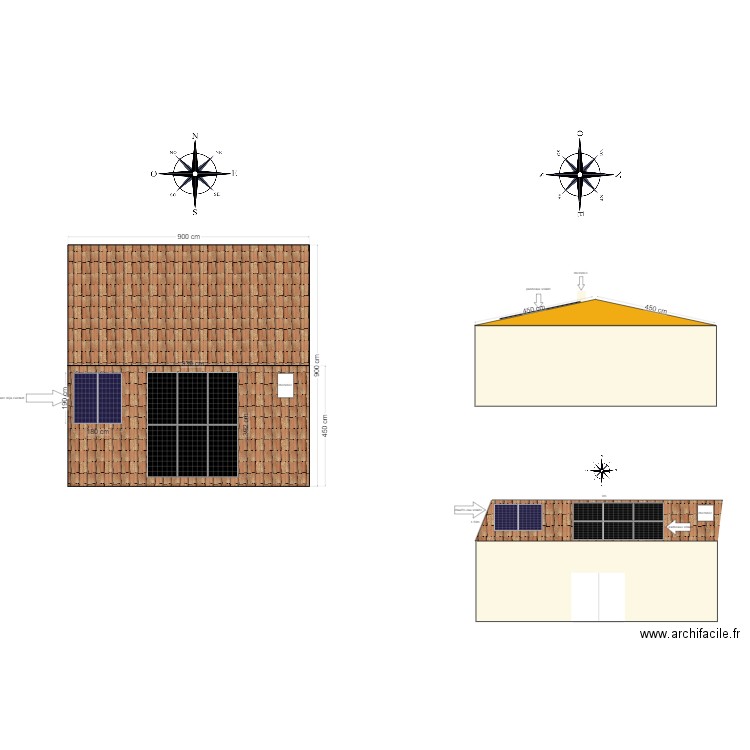 Dp4 PLAN DES FACADES ET DES TOITURES. Plan de 0 pièce et 0 m2
