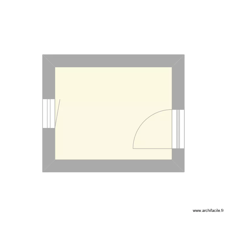 DA CRUZ sous sol &eacute;tat initial. Plan de 1  et 5 m²