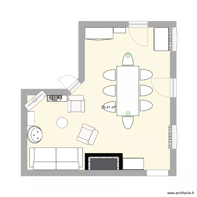 S&eacute;jour. Plan de 