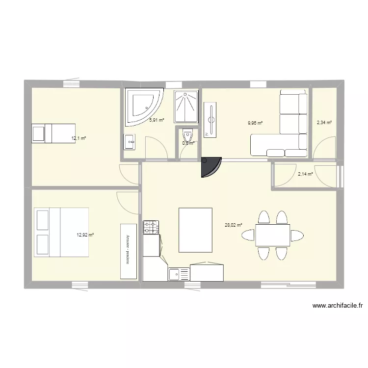 plan 1 tout ouvert. Plan de 