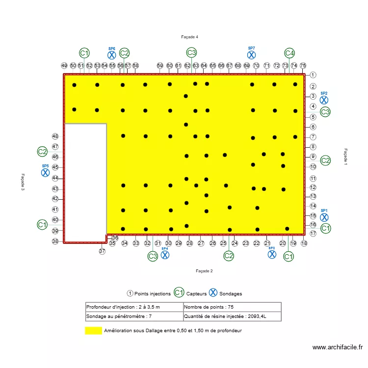 LESAFFRE. Plan de 2  et 95 m²