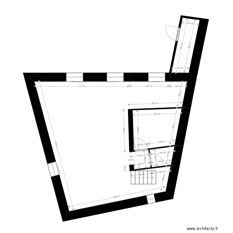 LE BRAS . Plan de 11 pièces et 112 m2
