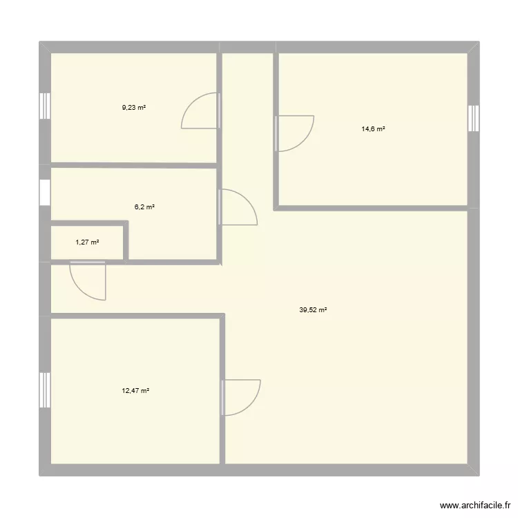 ma maison. Plan de 6  et 83 m²