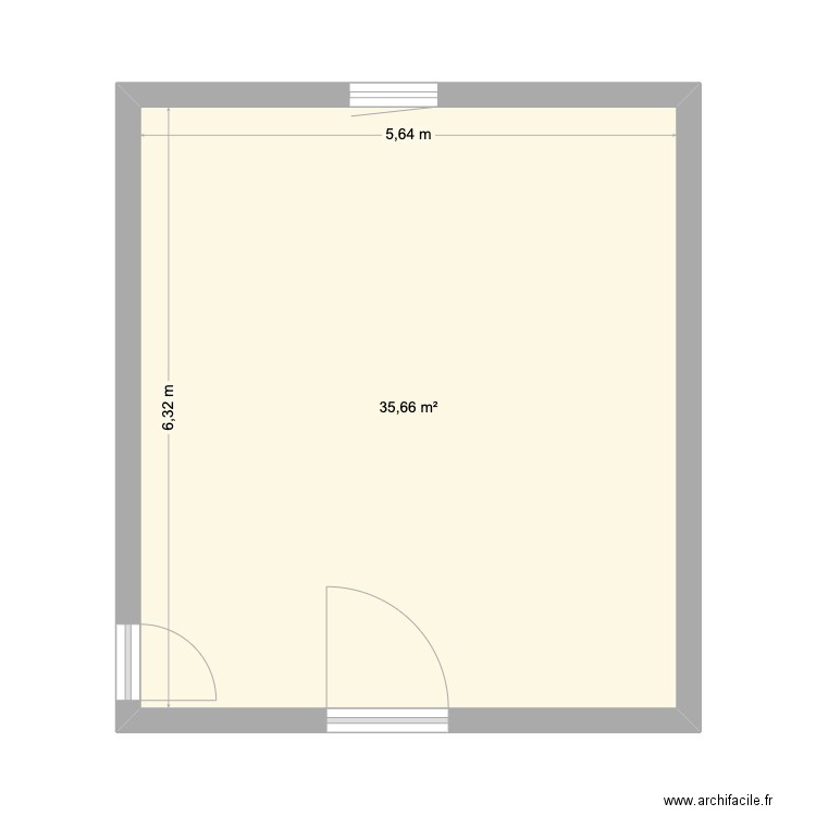 suite parentale vrai cote. Plan de 1 pièce et 36 m2