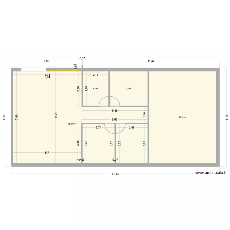 maison. Plan de 4  et 128 m²