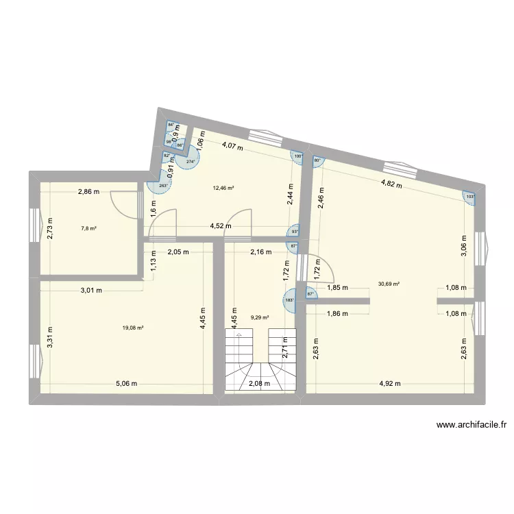 2eme etage. Plan de 5 et 79 m² 2eme etage. Plan de 5 et 79 m²