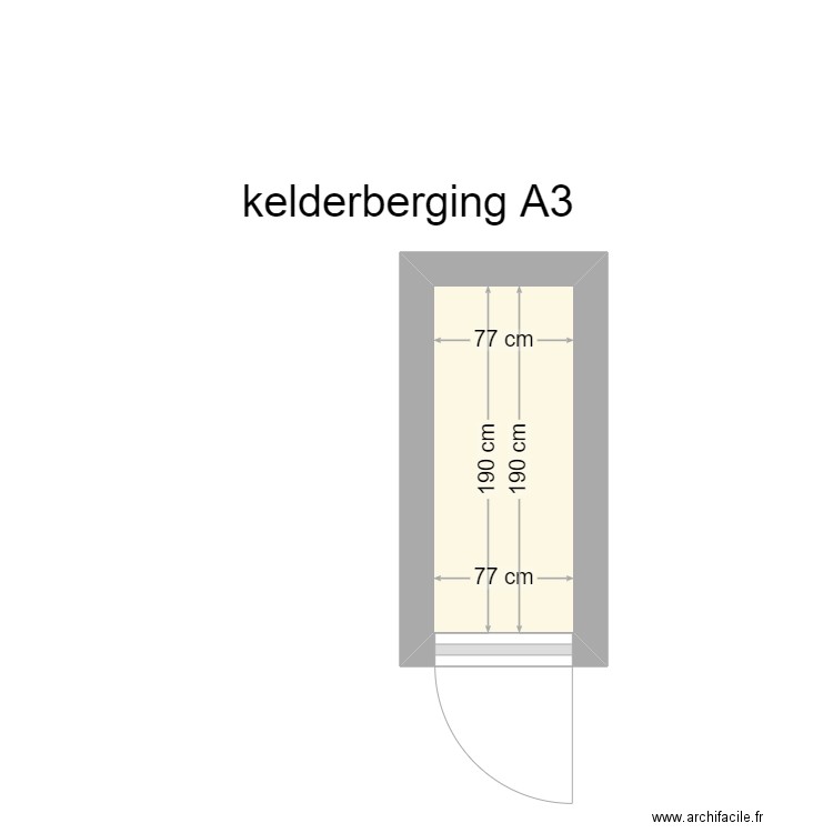 zeedijk 190 berging A3. Plan de 1 pièce et 1 m2