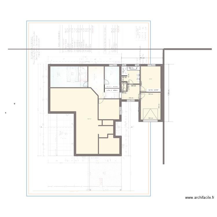 VALENTIN. Plan de 3 pièces et 154 m2