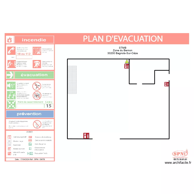 SMTB BAGNOLS-SUR-C&Egrave;ZE 1. Plan de 