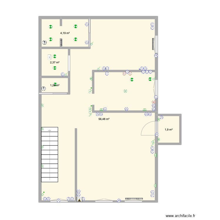 R+1 NORDLINGER. Plan de 5 pièces et 66 m2