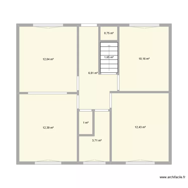 Etage maison. Plan de 
