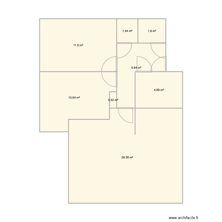 Plan appart merignac. Plan de 8 pièces et 66 m2