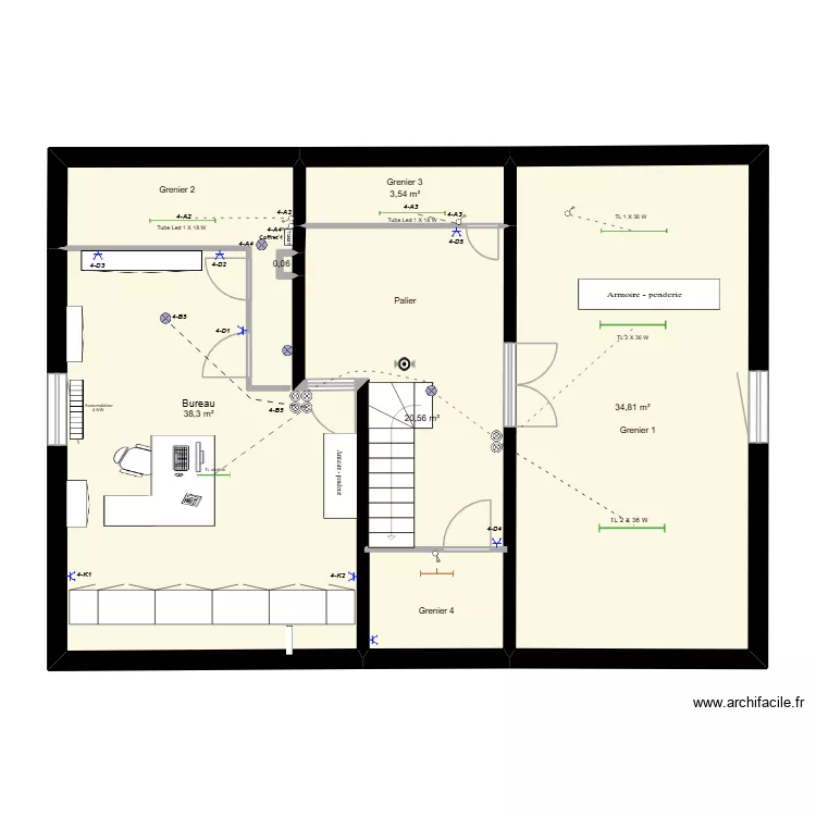 2026-02-26-Plan du niveau 1 &eacute;tage-&eacute;lectricit&eacute; revu. Plan de 0 pièce et 0 m2