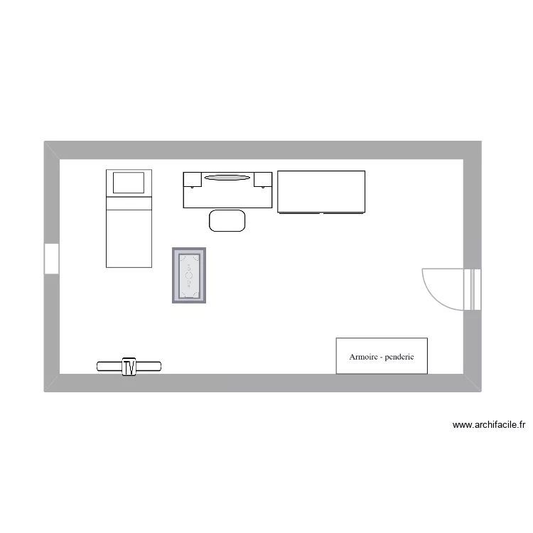 ma chambre Norhan. Plan de 