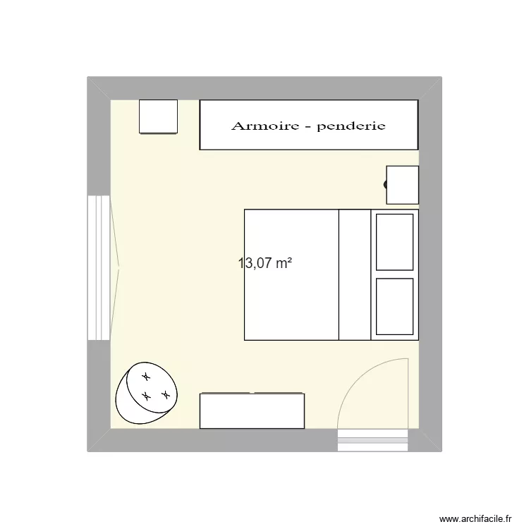 CHAMBRE 2 MARC. Plan de 