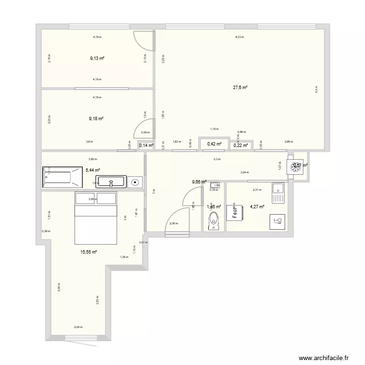 plan 28 juillet. Plan de 12  et 84 m²