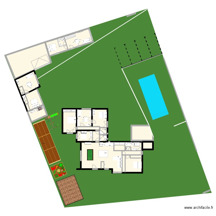 acqueduc20. Plan de 29 pièces et 291 m2