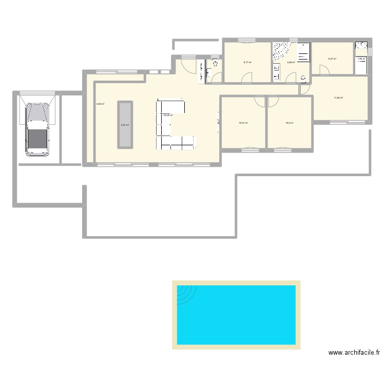 Maison 1. Plan de 10 pièces et 119 m2