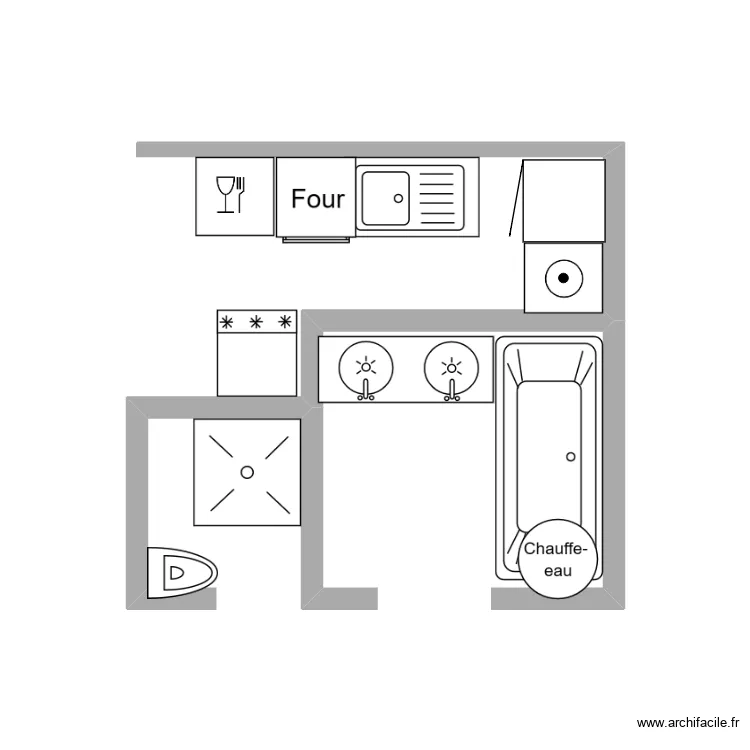 2024 MA 62M2 cuisine SDB. Plan de 