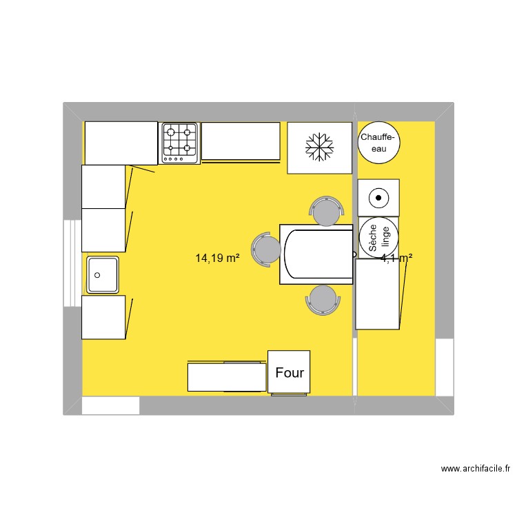 cuisine. Plan de 0 pièce et 0 m2