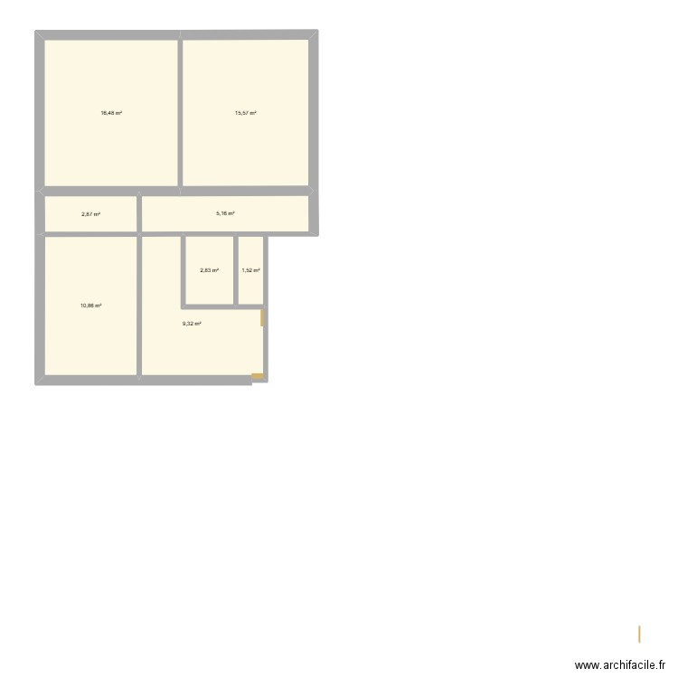 V1 TEST appart. Plan de 8 pièces et 65 m2