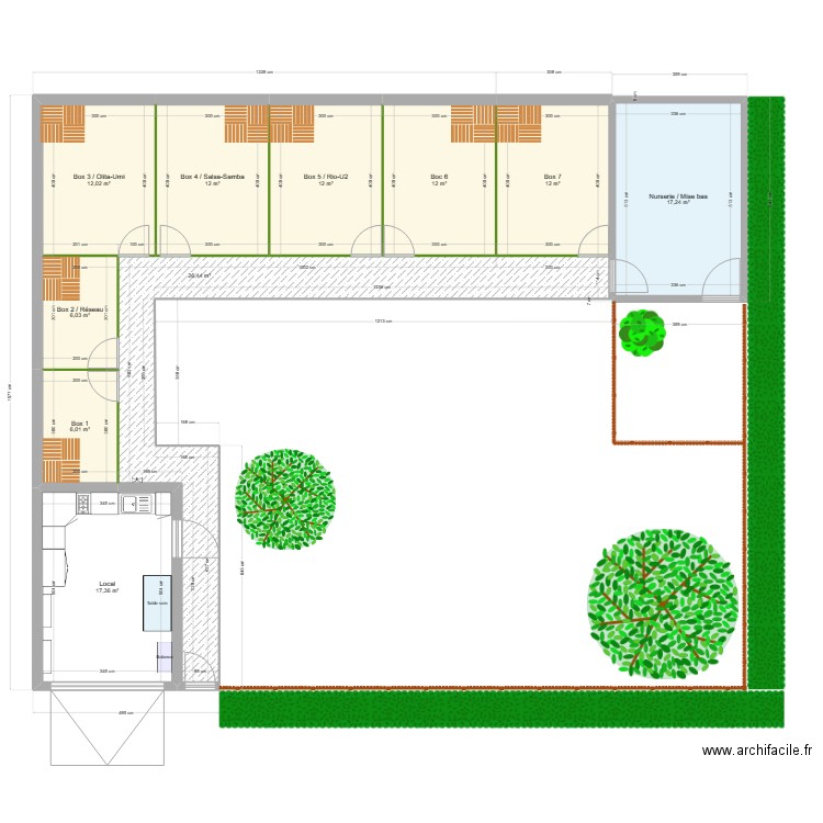 Chenil & Elevage canin. Plan de 0 pièce et 0 m2