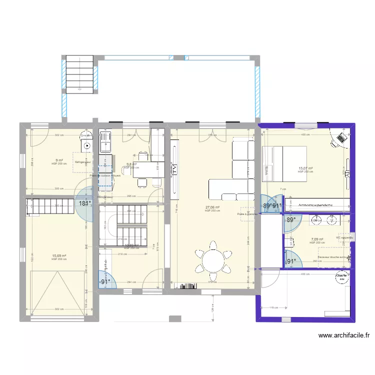 Plan maison 3. Plan de 10 Pièces et 143 m²
