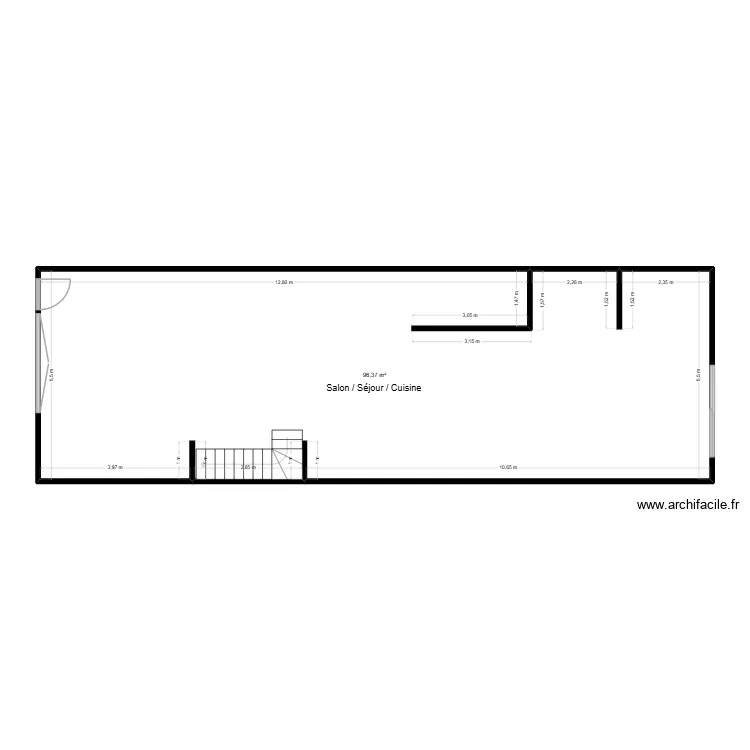 EL BALI RDC. Plan de 1  et 96 m²