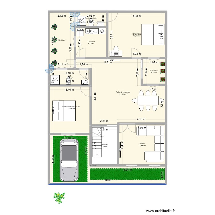 mamy gaye sarr diene. Plan de 11 pièces et 139 m2