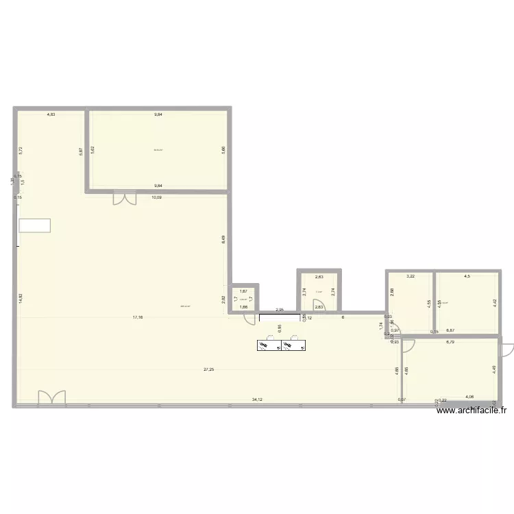 MDL NEYDENS actuel. Plan de 5 et 458 m² MDL NEYDENS actuel. Plan de 5 et 458 m²