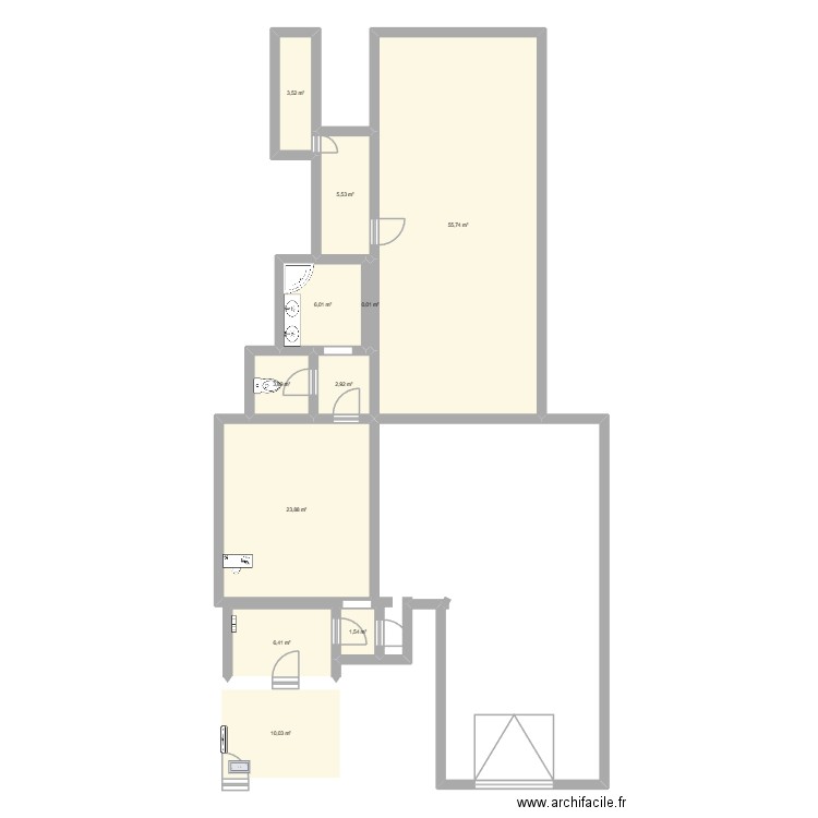 entreprise boves. Plan de 11 pièces et 119 m2