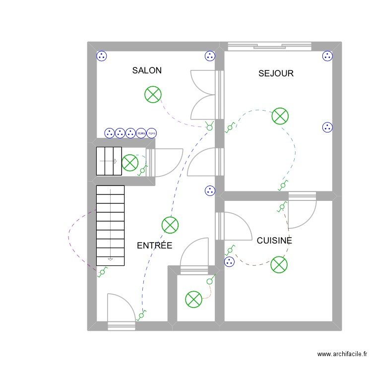 RDC LUDIVINE. Plan de 5 pièces et 48 m2